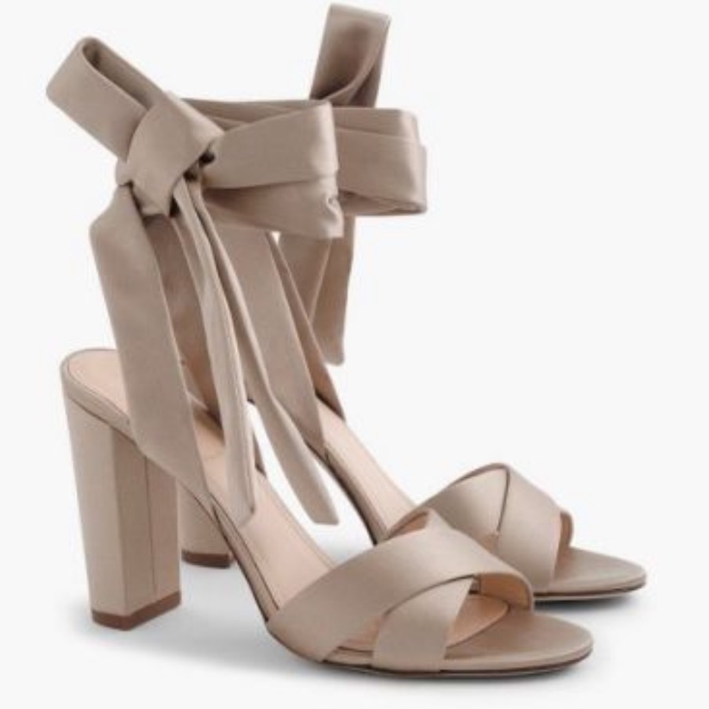 J.Crew Satin Sandals NWOT